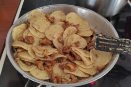 Corzetti with fresh picked chanterelles
