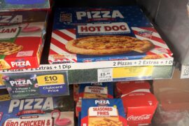 Hotdog pizza!