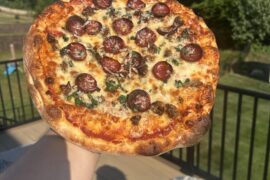 Pizza and dog