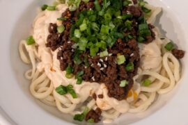 Udon Noodle with Cashew Cream Sauce