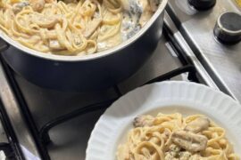 Alfredo pasta, lovely!