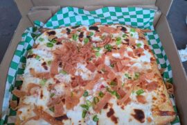 My riff on a Crab Rangoon pizza
