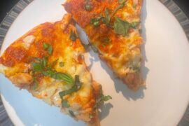 Somewhat homemade pizza for me & mom