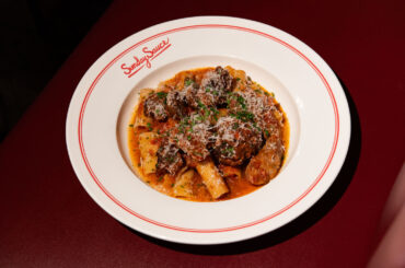 Sunday Sauce. Actual Sunday sauce over pasta.