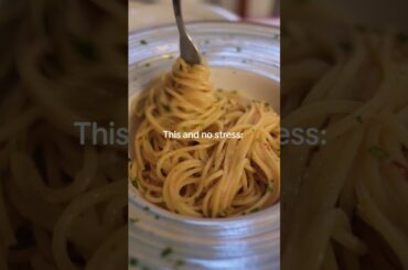 I don’t play when it comes to my aglio e olio in Italy