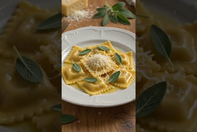 💛 Homemade Saffron Ravioli 🇮🇹 Creamy Ricotta & Parmigiano | Authentic Italian Recipe