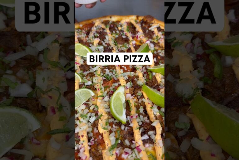 Birria Pizza from Lucinos in Vegas hits different