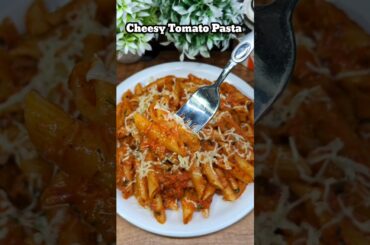 Viral Cheesy Tomato Pasta Recipe 🔥😋 #shorts #pasta #recipe #pastarecipe #trending #food #streetfood