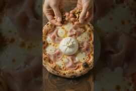 Luxury Pistachio Pesto Pizza with Creamy Burrata 🍕💚#PistachioPizza #viral