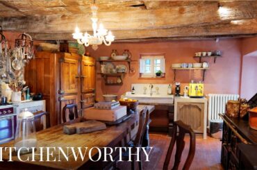 Antique-Filled Kitchen in Tuscany Italy | Farmhouse Kitchen & Dining Tour