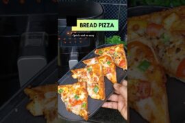 Bread Pizza in Air Fryer | Perfect Evening Snack 😋#shorts #ytshorts #food #recipe #cooking #trending