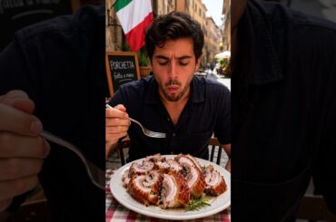 Italy Porchetta 🇮🇹 | Italy's Crispy Roast Pork! 🤤 #shorts