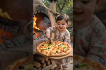 👶🍕 Little Chef Makes a Giant Pizza! #shorts #youtubeshorts #fyp #viral #cartoon #giantpizza #pizza