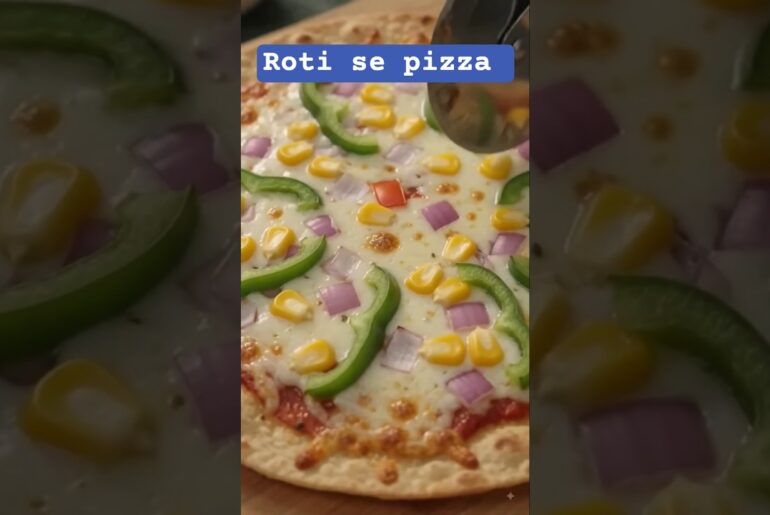 🍕 बची हुई रोटी से बनाएं टेस्टी Pizza 😍 | Roti Pizza Recipe | झटपट नाश्ता #shorts