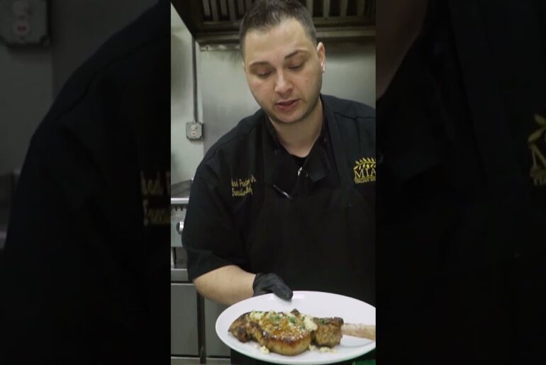 Quality Veal Chop - A Limited Time Special at Mia's Italian Restaurant  #foodshorts #cooking #veal