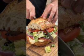 Italian grinder stuffed mozzarella bread #foodlover #food #chefsnextdoor #chefsteps #recipe