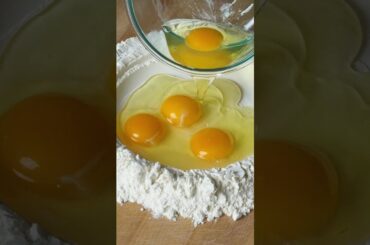 2 Ingredient Homemade Pasta #shorts