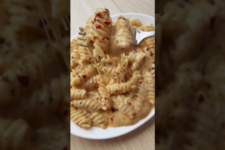 Lazy Creamy PASTA recipe🤩❤️ 3 Ingredients Pasta recipe #pasta #youtube #shorts