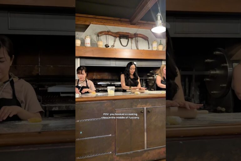 Tuscan cooking class at @FattoriaLavacchio 🍷🇮🇹 #pov #italy #cookingclass #pasta #foodie #cook