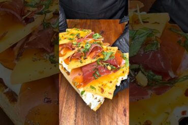 Burrata & Melon Prosciutto Ciabatta #ciabatta #prosciutto #melon #foodshorts