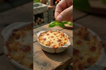 🍝 Mini Baked Ziti Recipe | Tiny Kitchen Cooking | Cheesy Italian-American Comfort Food #Shorts
