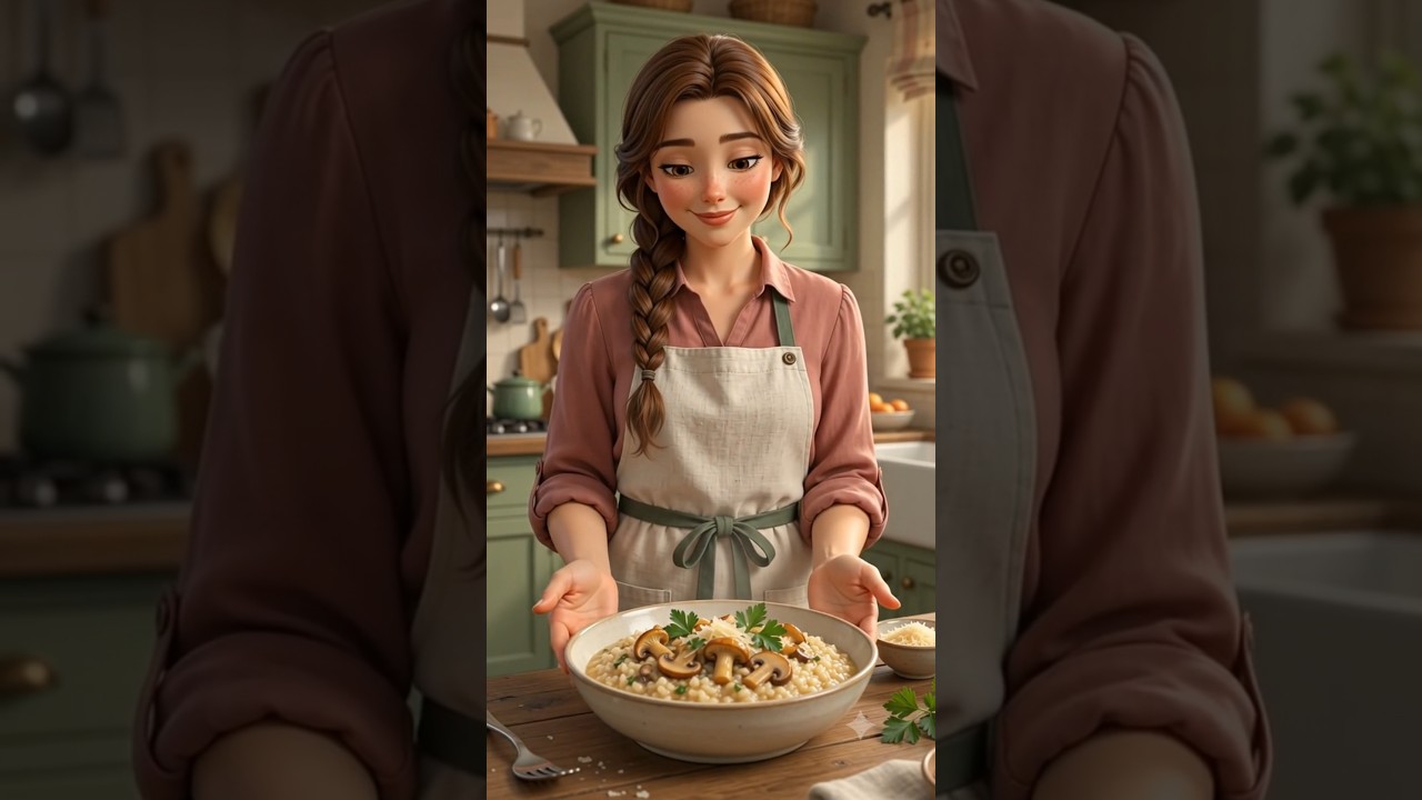 🍄✨ Creamy Mushroom Risotto in Anime Style! | Cozy Italian Cooking 🍚🔥 #Shorts #AnimeCooking 🍄✨ Creamy Mushroom Risotto in Anime Style! | Cozy Italian Cooking 🍚🔥 #Shorts #AnimeCooking