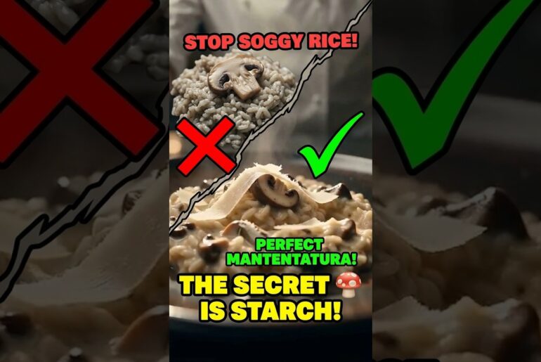 Stop Making Soggy Mushroom Risotto! 🍄#Risotto #MushroomRisotto #ItalianFood #CookingHacks #shorts