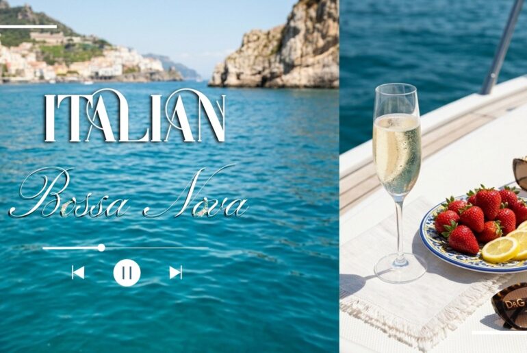 ⛵ Smooth Italian Bossa Nova Background Music — Lake Como Sunset & Wine 🍷