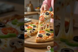 Cheesy Pizza 🍕🔥 | Restaurant Style Pizza Recipe #shorts