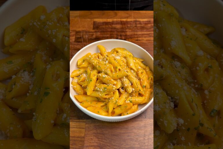 Creamy Veggie Pasta! Easy Recipe #shorts #asmr