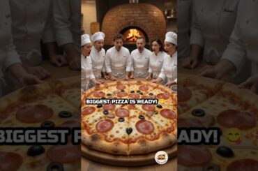 WORLD BIGGEST PIZZA! 🌎🍕 6 Tiny Chefs Make a Giant Pizza! 😱🔥 #shorts