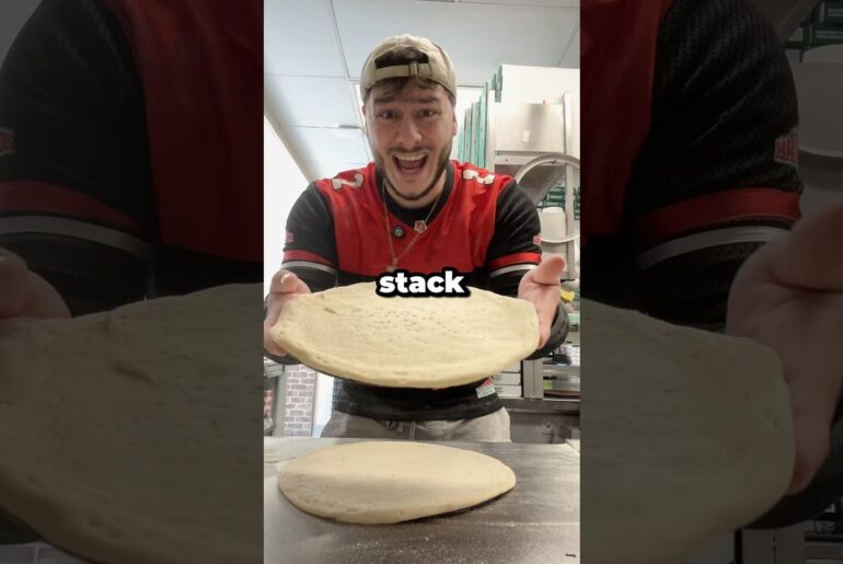 A DOUBLE STACKED PIZZA?!? #Fyp #youtubeshorts #shorts #viral #food #wow #viralvideo #shortvideo