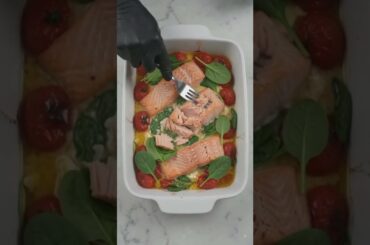 Easy Baked Feta & Salmon Pasta Recipe! 🍝🐟 | Quick & Creamy Dinner