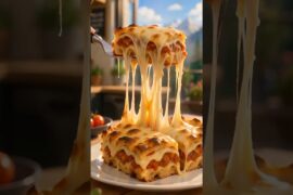Cheesy Homemade Lasagna 🍝🧀 | Easy & Delicious Lasagna Recipe              #shorts #ytshorts