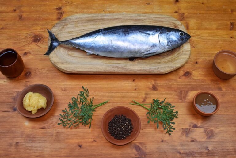 Ancient Roman Frigate Tuna with Oenogarum