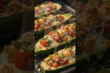 Stuffed Zucchini Boats - Where Grilled Zucchini, Tomato & Parmesan Meet Italian Indulgence