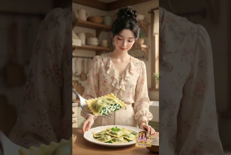✨️🥬Spinach + 🧈Ricotta = Pasta Perfection🤌🏻 🍝✨  #shorts #trending #youtubeshorts #ytshorts
