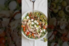 Italian Antipasto Salad with Balsamic #recipesbytheeye #food #recipe #salad #shorts