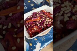 Trout and Grapes with a Red Wine sauce. From 'Fast Cook Italian' by Genaro Contaldo.
