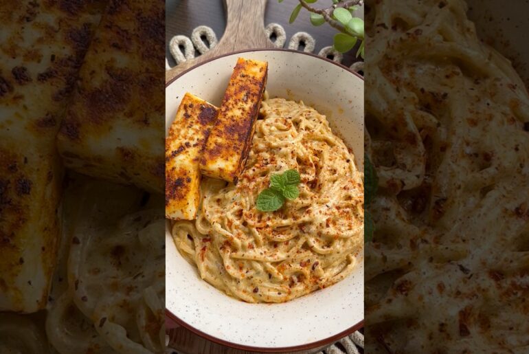Peri Peri Paneer Alfredo Noodles🌶️🧀|Creamy Noodles Recipe #shorts #noodles #alfredopasta #healthy