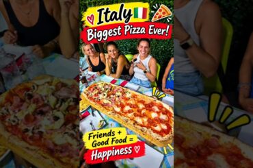 Biggest Pizza I’ve Ever Seen in Italy! 🍕🇮🇹 ~ punjabi kudi in Italy 🇮🇹 ~ #shorts #pizza