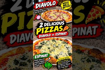Diavolo vs Espinat Pizza 🍕🔥 | Which One Tastes Better? #shorts #cooking #viralshorts #trending