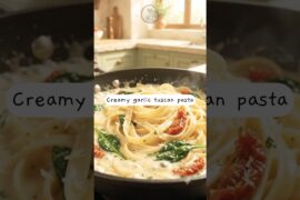 Creamy Garlic Tuscan Pasta ASMR 🍝🧄 | Satisfying Anime Cooking | Italian Pasta #asmr #usa