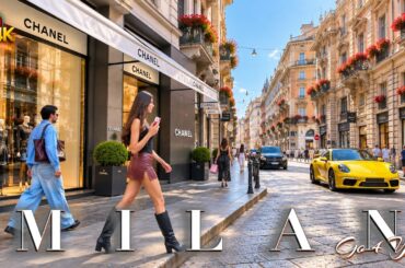 MILAN ITALY 🇮🇹 Center of vibrant Metropolis 4K Worlds Fashion Capital Walking Tour / Ambient Sound