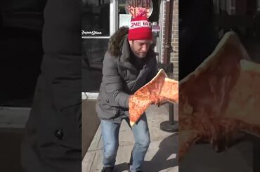 Dave Portnoy Tries World's Biggest Pizza Slice