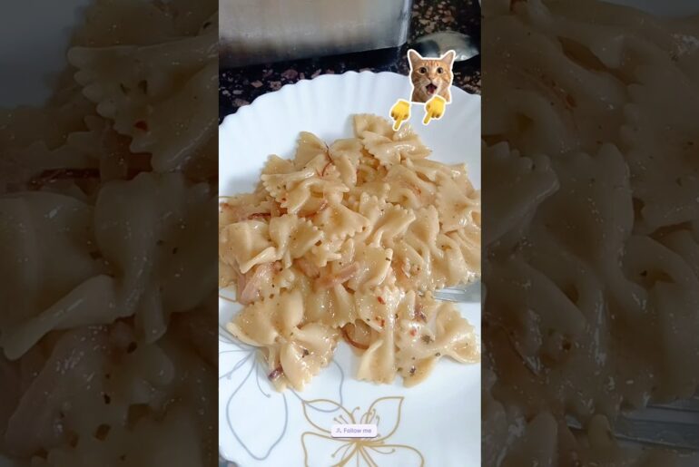 How to make Bow tie Pasta 🍝 #pasta #pastarecipe #bowtiepasta #bow #cooking #italy