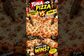 Tuna Pizza Showdown 🍕🐟 | Mushroom Tuna vs Plain Tuna — Which One Wins? 🔥#shorts #cooking#trending