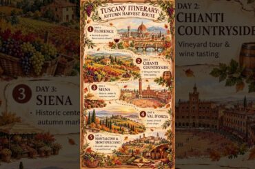 5 Day Tuscany Itinerary — The Ultimate Autumn Wine Harvest Route 🍷🍂