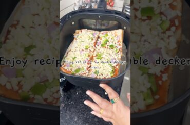 Recipe of bread pizza in air fryer #viral #food #recipe #airfryer #pizza #trendingshorts #viralshort