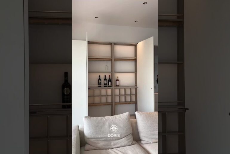 Manufacturing and Installation of Aluminum Alloy Illuminated Wine Cabinets in our factory #shorts